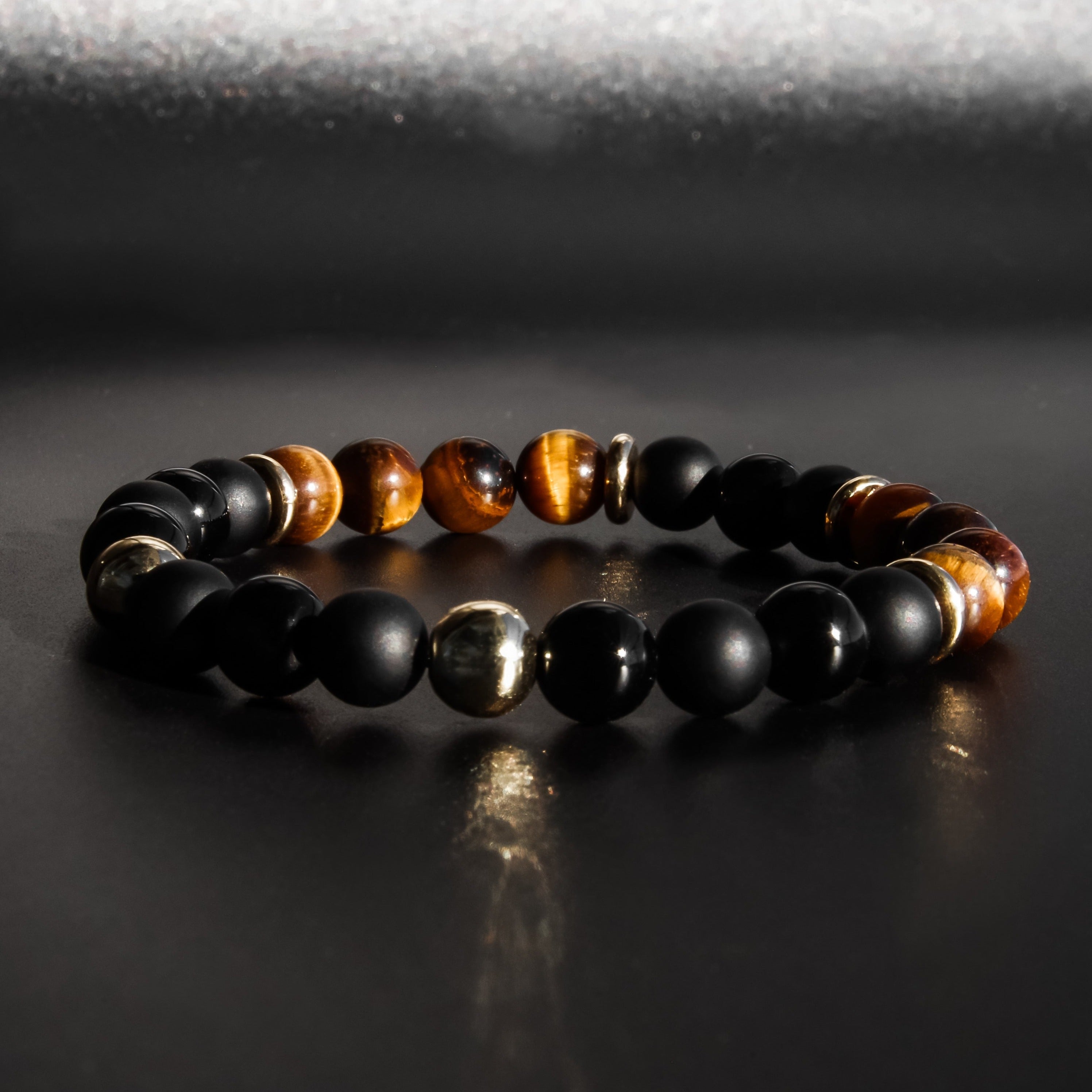 Tiger's Eye & Onyx Weighted with Gold