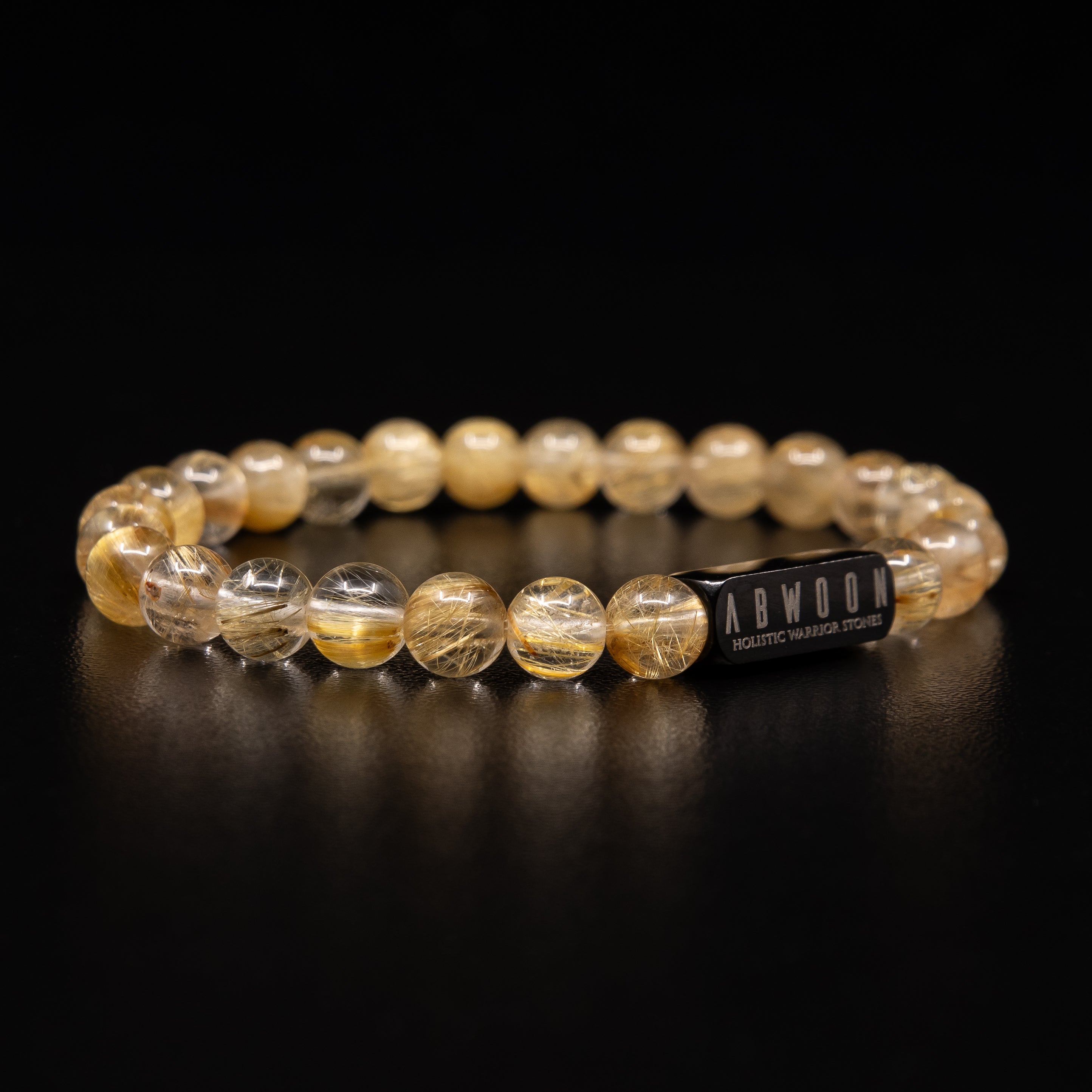 7mm GOLD RUTILATED QUARTZ BRACELET