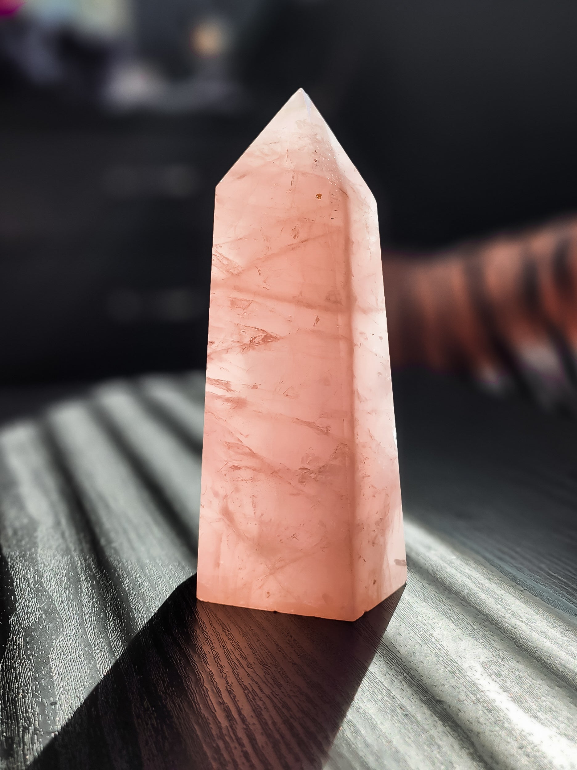 4 lbs. Rose Quartz Tower Imported from Madagascar