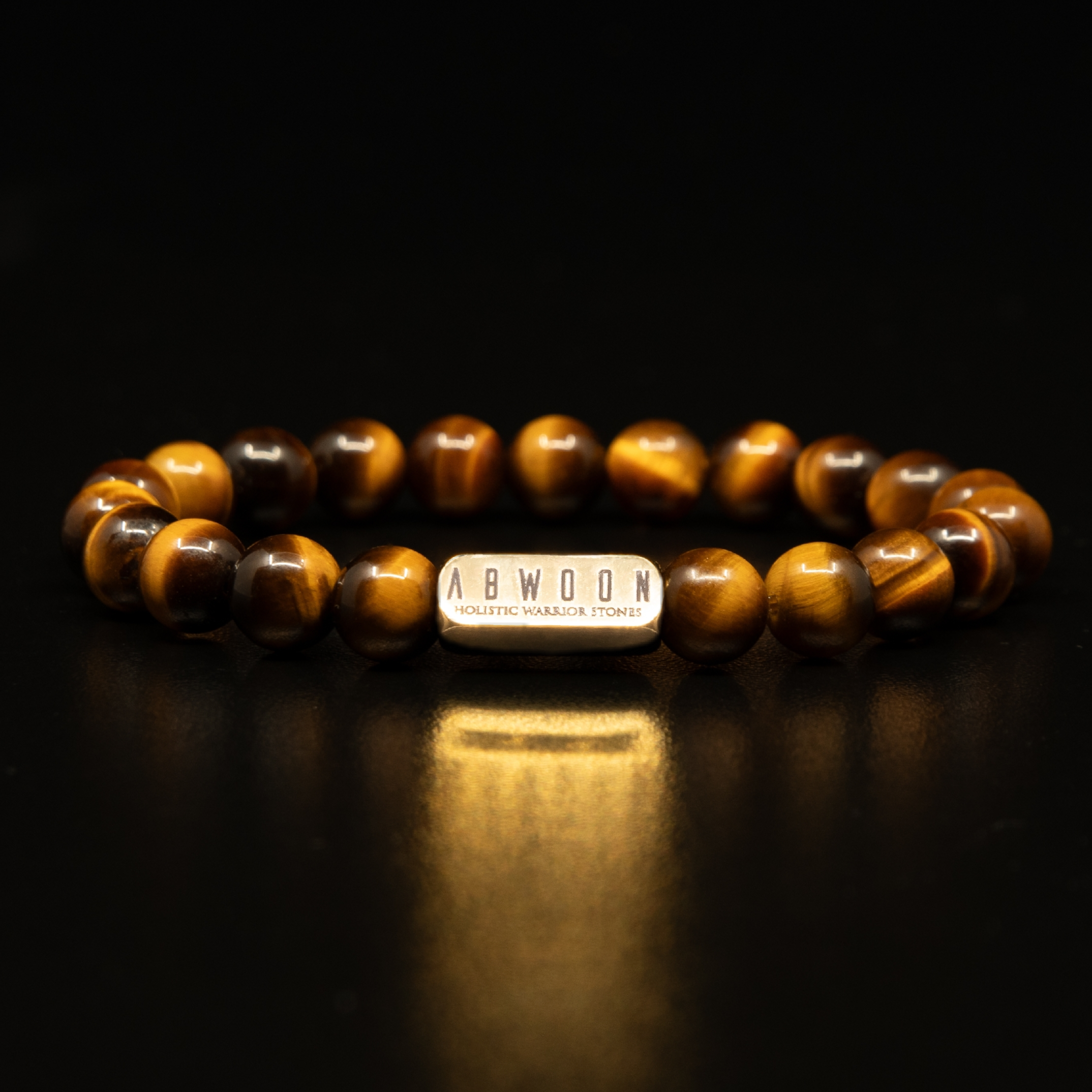 TIGER'S EYE BRACELET WITH GOLD ACCENT