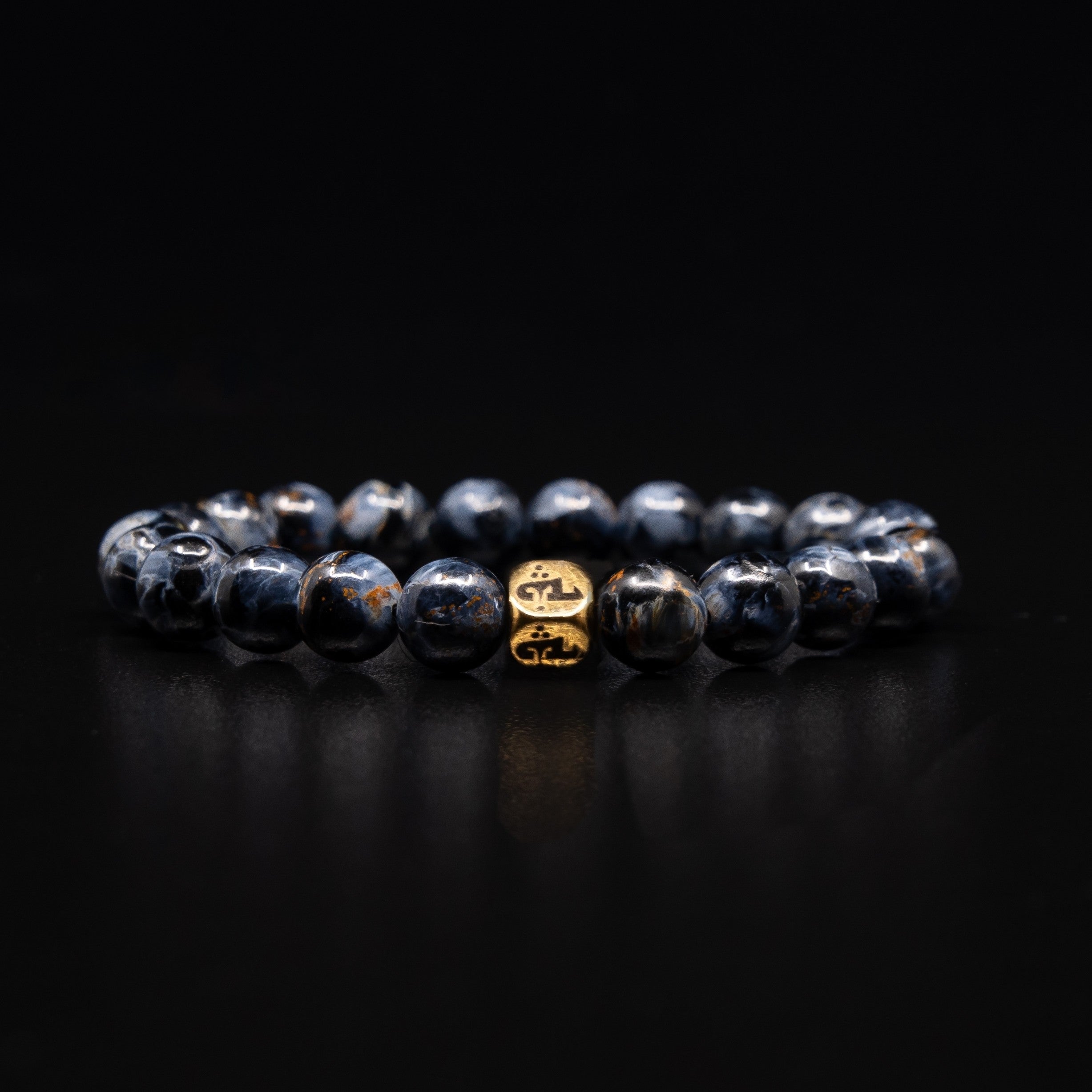 PIETERSITE BRACELET WITH GOLD TRINITY BEAD