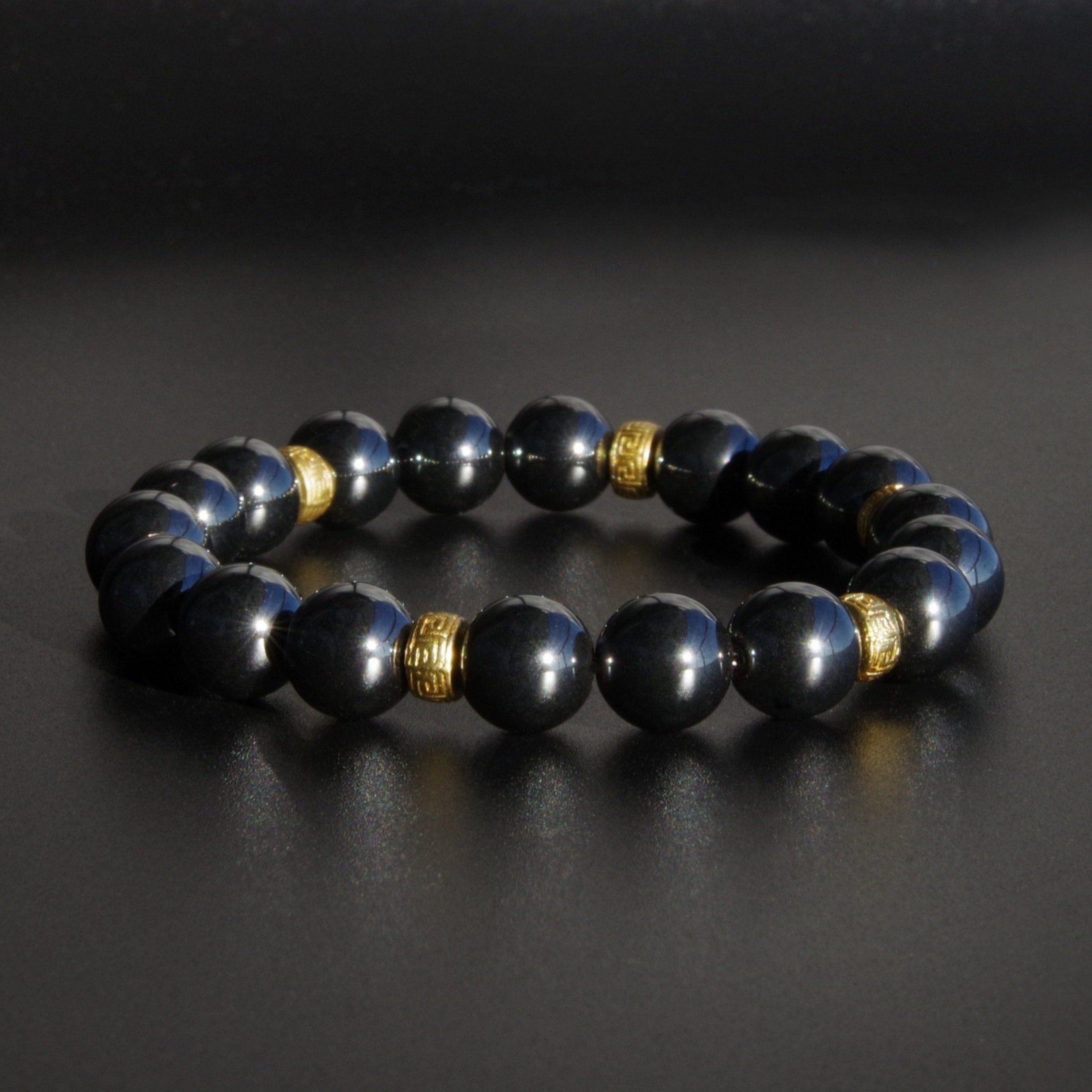 SPIRITUAL BEADS BRACELET IN HEMATITE