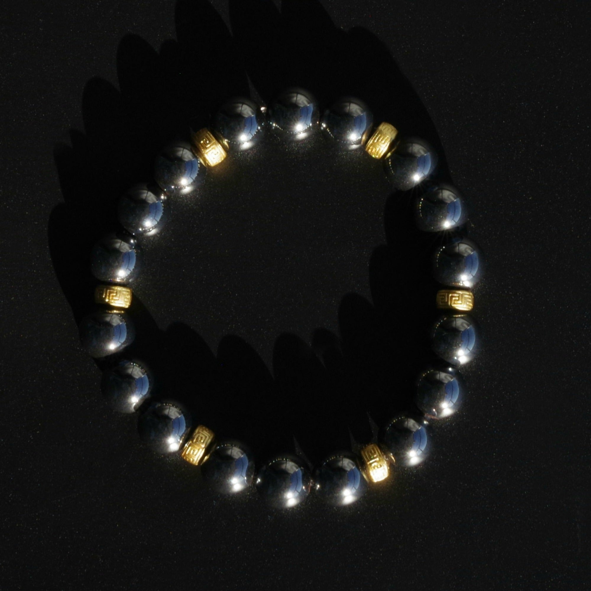 SPIRITUAL BEADS BRACELET IN HEMATITE