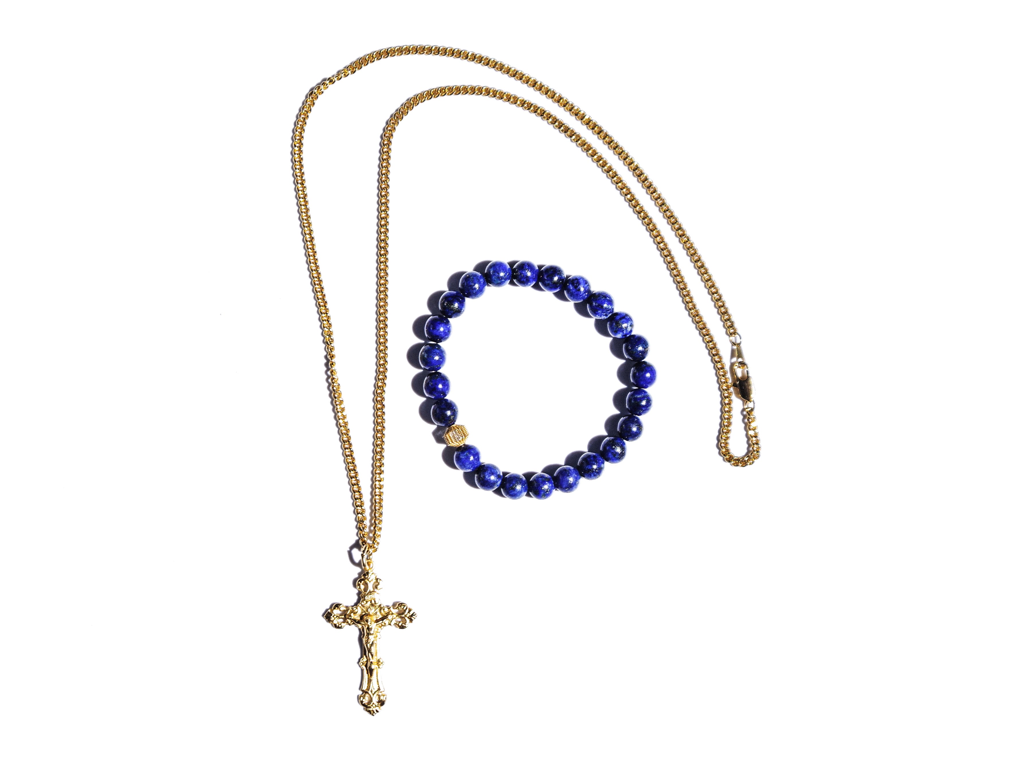 Lapis Lazuli Bracelet with 18k Gold