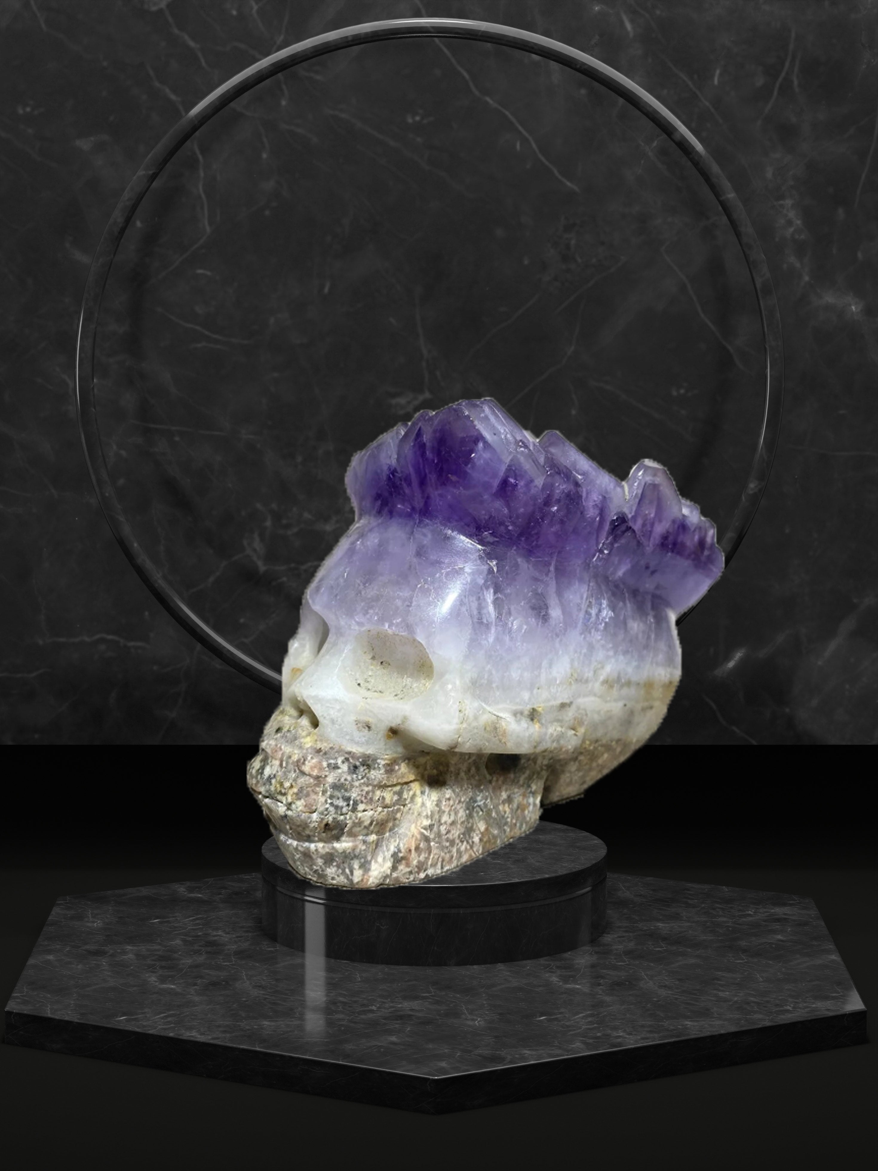 5 lbs. Luxury Amethyst Crystal Skull Geode