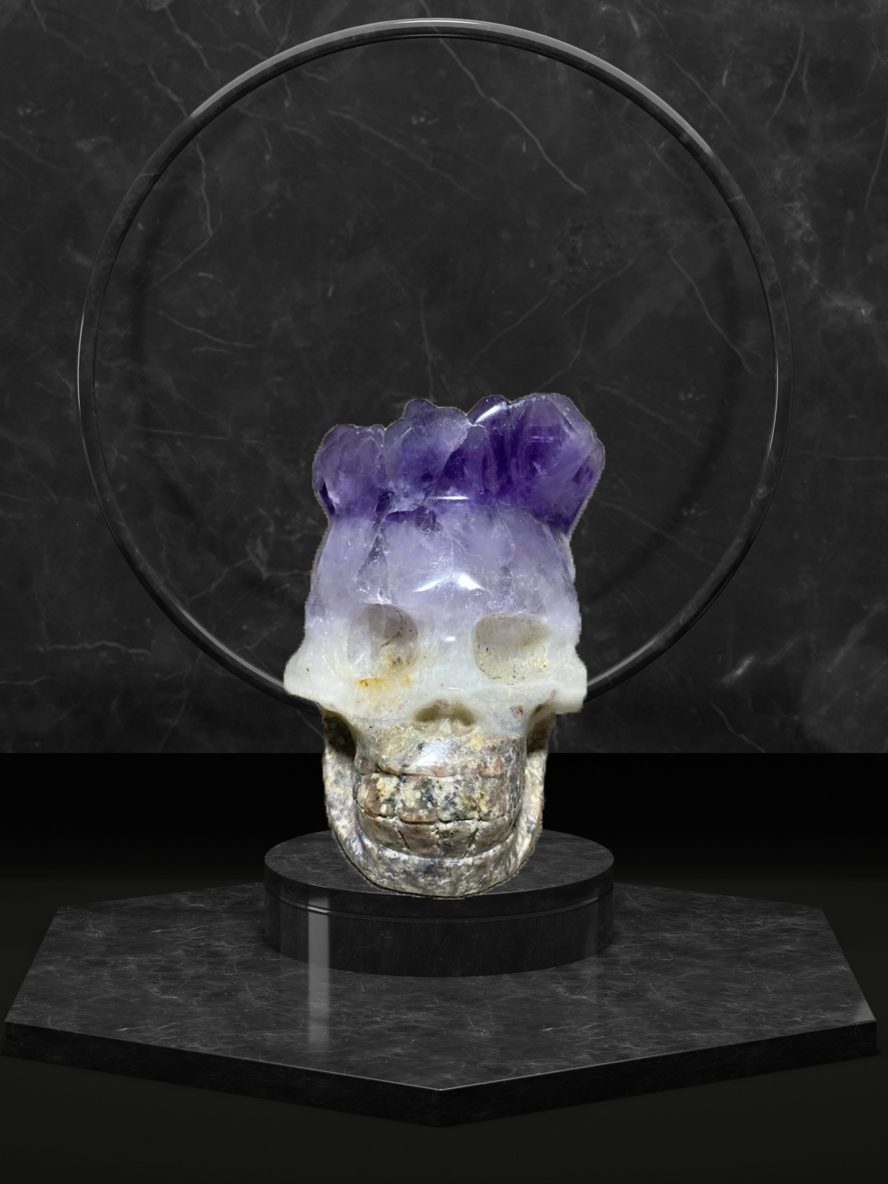 5 lbs. Luxury Amethyst Crystal Skull Geode